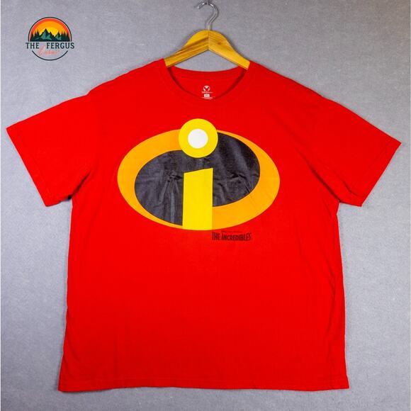 Disney Tops - Disney Pixar The Incredibles T-Shirt Red Short Sleeve Pullover Men's Size XL